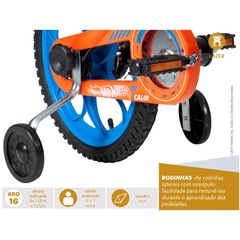 Bicicleta Caloi Hot Wheels - Aro 16 - Freio Cantilever - Infantil - Foto 5