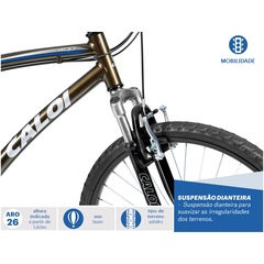 Bicicleta Caloi 400 M - Aro 26 - Freio V-Brake - Câmbio Traseiro Shimano - 21 Marchas - Foto 2