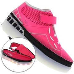 Tênis de Led com Rodinha Ortopé Zip Max Estica e Puxa Feminino - Infantil - Foto 1