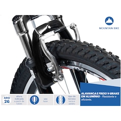 Mountain Bike Caloi Aluminum Sport - Aro 26 - Freio V-Brake - 21 Marchas - Foto 5