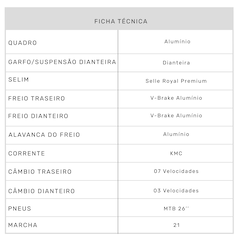 Mountain Bike Caloi Aluminum Sport - Aro 26 - Freio V-Brake - 21 Marchas - Foto 7