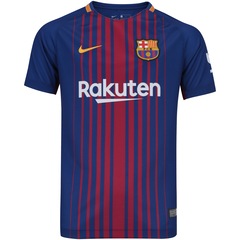 Camisa Barcelona I 17/18 - Torcedor - Infantil - Foto 1