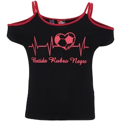Camiseta do Flamengo Beat Feminina - Infantil - Foto 1