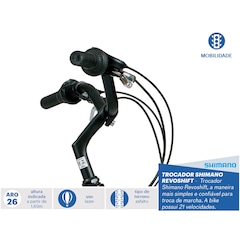 Bicicleta Caloi 400 - Aro 26 - Freio V-Brake - Câmbio Traseiro Shimano TZ - 21 Marchas - Feminina - Foto 2