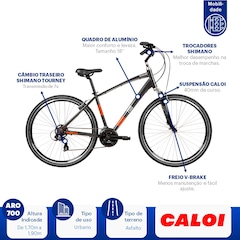 Bicicleta Caloi 700 - Freio V-Brake - Câmbio Shimano - 21 Marchas - Foto 2