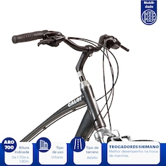 Bicicleta Caloi 700 - Freio V-Brake - Câmbio Shimano - 21 Marchas - Foto 5