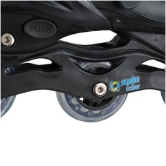 Kit Patins Spin Roller: Patins 3 Rodas Ajustável + 2 Joelheiras + 2 Cotoveleiras - Infantil - Foto 5