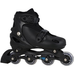 Kit Patins Spin Roller: Patins Ajustável + 2 Joelheiras + 2 Cotoveleiras - Adulto - Foto 2