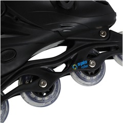 Kit Patins Spin Roller: Patins Ajustável + 2 Joelheiras + 2 Cotoveleiras - Adulto - Foto 5