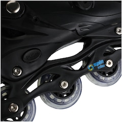 Kit Patins Spin Roller: Patins Ajustável + 2 Joelheiras + 2 Cotoveleiras - Infantil - Foto 5