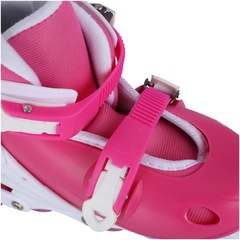 Kit Patins Spin Roller: Patins Ajustável + 2 Joelheiras + 2 Cotoveleiras - Infantil - Foto 4