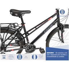 Bicicleta Caloi Urbam - Aro 26 - Freio V-Brake - Câmbio Traseiro Shimano - 21 Marchas - Foto 6