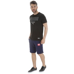 Bermuda de Moletom Puma Rebel Block - Masculina - Foto 5
