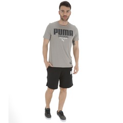 Bermuda de Moletom Puma Rebel Block - Masculina - Foto 5