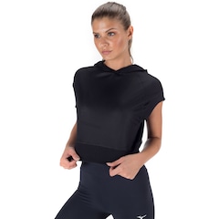 Blusa Cropped com Capuz Oxer Mesh Dupla Face - Feminina - Foto 2