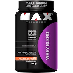 Whey Protein Max Titanium Vitamina de Frutas Blend - 900g - Foto 1