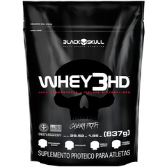 Whey Protein Black Skull Morango 3HD Refil - 837g - Foto 1