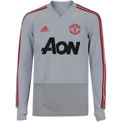 Camisa de Treino Manga Longa Manchester United 19/20 adidas - Masculina - Foto 1