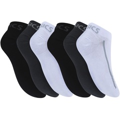 Kit de Meias Cano Baixo Asics Soft Cotton com 6 Pares - Adulto - Foto 2