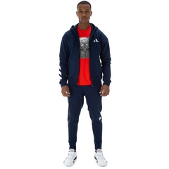 Jaqueta de Moletom com Capuz adidas Sport Full Zip - Masculina - Foto 4