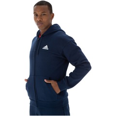Jaqueta de Moletom com Capuz adidas Sport Full Zip - Masculina - Foto 2