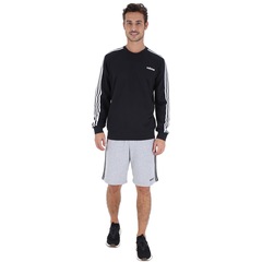 Blusão Moletinho adidas 3S Crew FT - Masculino - Foto 4