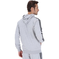 Jaqueta de Moletom com Capuz adidas 3S FZ French Terry - Masculina - Foto 3