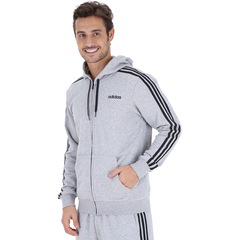 Jaqueta de Moletom com Capuz adidas 3S FZ French Terry - Masculina - Foto 2