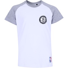 Camiseta NBA Brooklyn Nets Raglan Mini Logo - Infantil - Foto 1