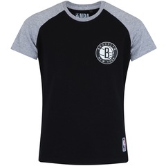Camiseta NBA Brooklyn Nets Raglan Mini Logo - Infantil - Foto 1