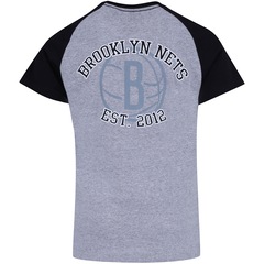 Camiseta NBA Brooklyn Nets Raglan Mini Logo - Infantil - Foto 2