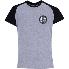 Camiseta NBA Brooklyn Nets Raglan Mini Logo - Infantil - Foto 1