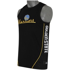 Camiseta Regata New Era Golden State Warriors Piping V Cut - Masculina - Foto 3