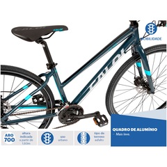 Bicicleta Caloi City Tour Sport - Aro 700 - Freio a Disco Mecânico - 21 Marchas - Feminina - Foto 2