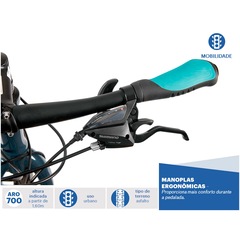 Bicicleta Caloi City Tour Sport - Aro 700 - Freio a Disco Mecânico - 21 Marchas - Feminina - Foto 3