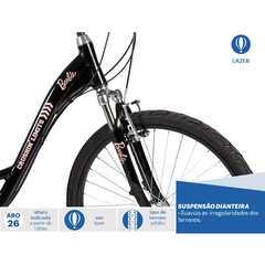 Bicicleta Caloi Barbie - Aro 26 - Freio V-Brake - Câmbio Shimano - 21 Marchas - Feminina - Foto 3