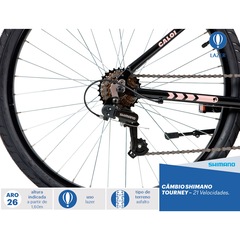 Bicicleta Caloi Barbie - Aro 26 - Freio V-Brake - Câmbio Shimano - 21 Marchas - Feminina - Foto 6