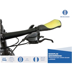 Bicicleta Caloi City Tour Sport - Aro 700 - Freio a Disco Mecânico - 21 Marchas - Foto 3