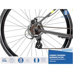 Bicicleta Caloi City Tour Sport - Aro 700 - Freio a Disco Mecânico - 21 Marchas - Foto 6