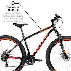 Mountain Bike Caloi Vulcan - Aro 29 - Freio a Disco Mecânico - Câmbio Traseiro Shimano - 21 Marchas - Foto 4