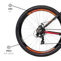 Mountain Bike Caloi Vulcan - Aro 29 - Freio a Disco Mecânico - Câmbio Traseiro Shimano - 21 Marchas - Foto 8