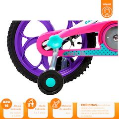 Bicicleta Caloi Ceci - Aro 16 - Freios Cantilever - Feminina - Infantil - Foto 7