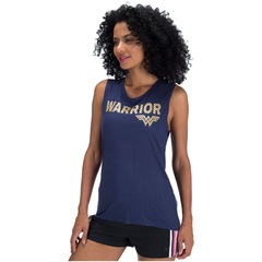 Camiseta Regata Liga da Justiça Mulher-Maravilha - Feminina - Foto 2