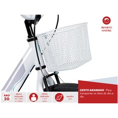 Bicicleta Caloi Ceci - Aro 20 - Freios V-Brake - Feminina - Infantil - Foto 3