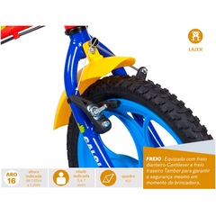 Bicicleta Caloi Luccas Neto - Aro 16 - Freios Cantilever - Infantil - Foto 2