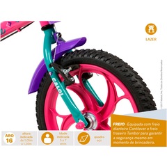 Bicicleta Caloi Barbie - Aro 16 - Freios Cantilever - Feminina - Infantil - Foto 2