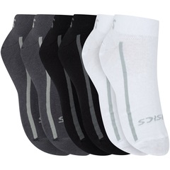 Kit de Meias Sapatilha Asics No Show com 6 Pares - 39 a 43 - Adulto - Foto 2