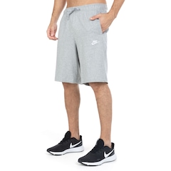 Bermuda Masculina Nike Club Jersey Moletom Leve - Foto 3