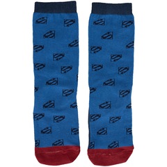 Kit de Meias Cano Alto Liga da Justiça Super-Homem com 2 Pares - 27 a 30 - Infantil - Foto 5