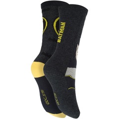 Kit de Meias Cano Alto Liga da Justiça Batman com 2 Pares - 27 a 30 - Infantil - Foto 2